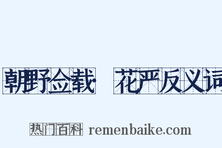 朝野佥载·花严反义词是什么意思的图片